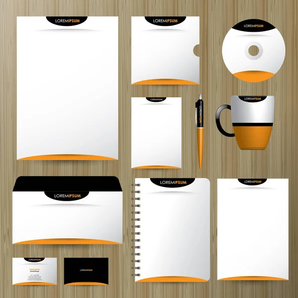 Corporate Identity Template Vectorillustratie — Stockvector