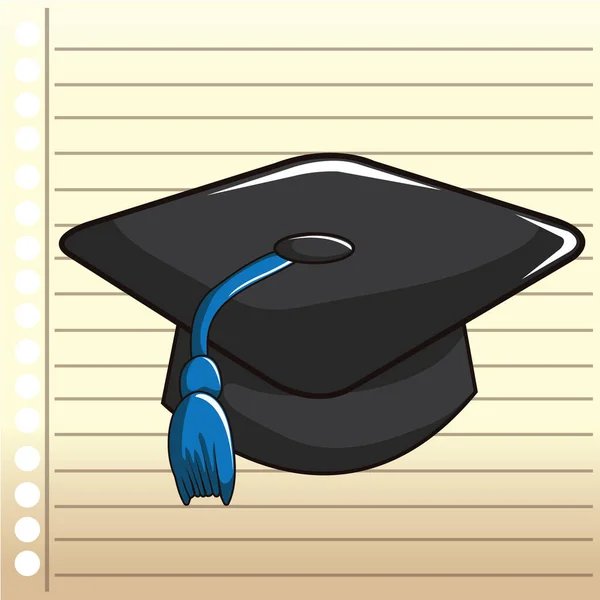 卒業キャップと卒業証書 — ストックベクタ