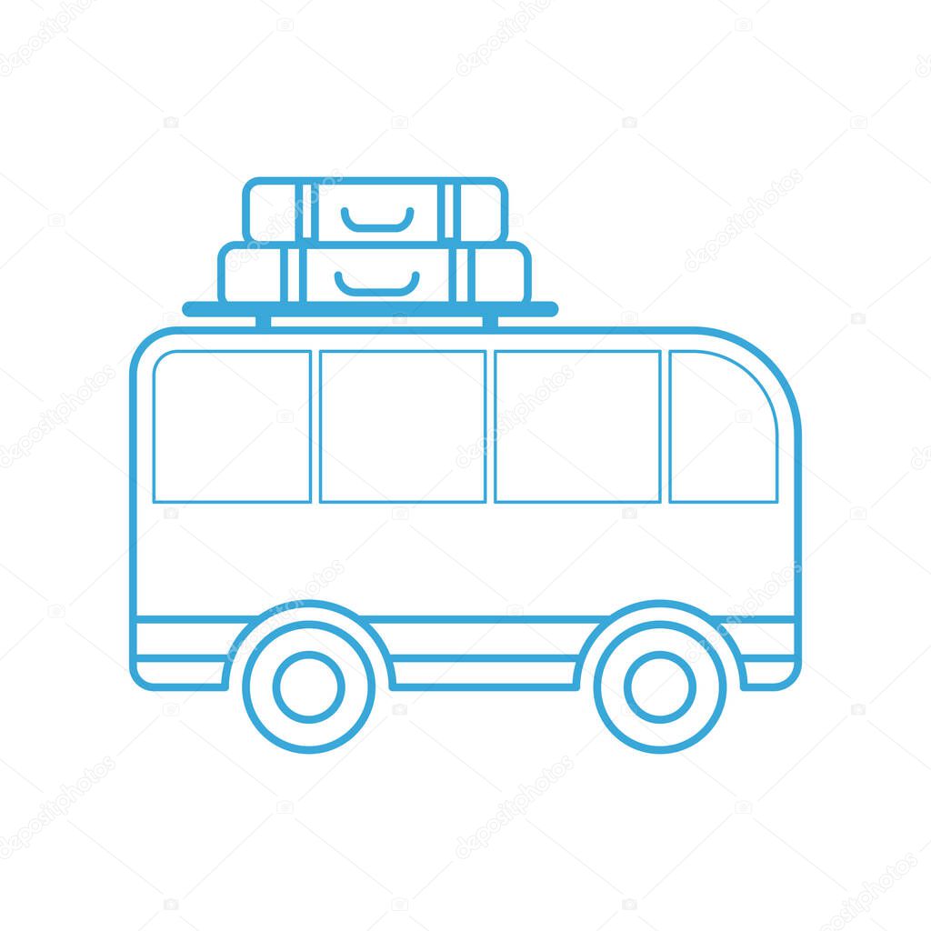 Bus stylized vector illustration