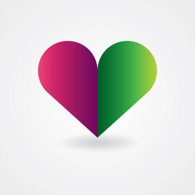 Kalp ikonu vektör illüstrasyonu