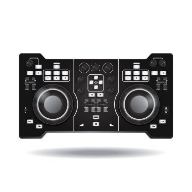 DJ karıştırıcı, tasarım vektörü illüstrasyonu