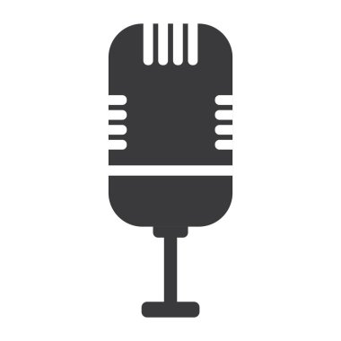 mikrofon simgesi vektör illüstrasyonu