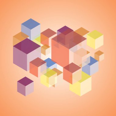 Küp arkaplan biçimlendirilmiş vektör çizimi