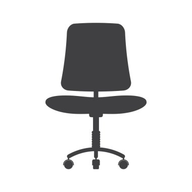 ofis sandalyesi düz simge, vektör illüstrasyonu