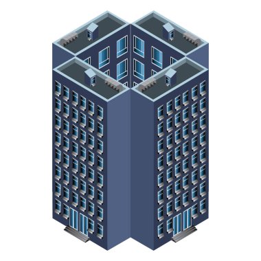 Çatısı olan bir binanın vektör çizimi