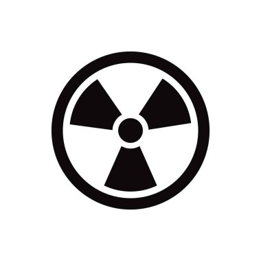 Beyaz arkaplanda izole edilmiş radyasyon simgesi vektörü