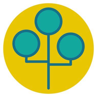 ağaç simgesi, biçimlendirilmiş vektör illüstrasyonu