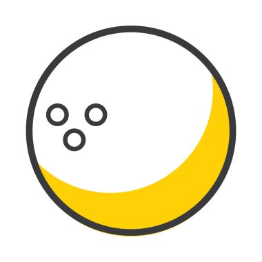 Bowling topu simgesinin vektör illüstrasyonu