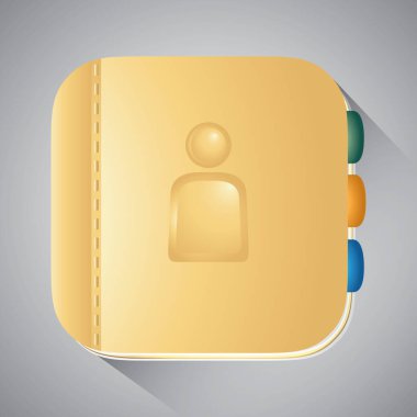 çizgi film uygulama simgesi, vektör illüstrasyonu