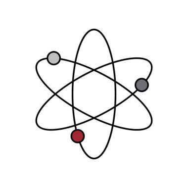atom simgesi vektör illüstrasyonu