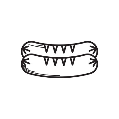 Sosis, renkli vektör çizimi