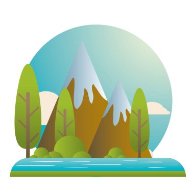 Manzarası, modern vektör çizimi