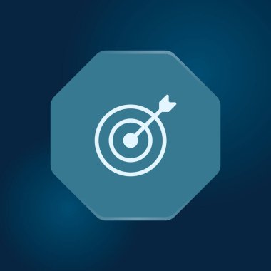 Hedef simge, vektör illüstrasyonu. düz tasarım biçimi