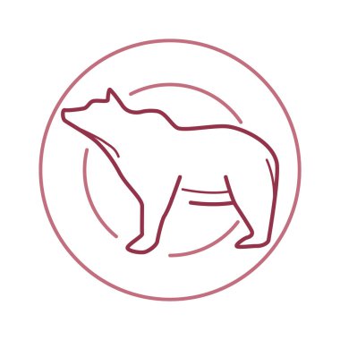 Bir kutup ayısı siluetinin vektör çizimi