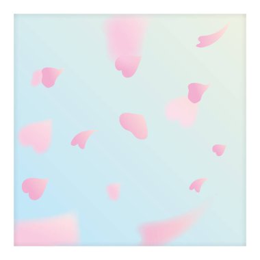 Arka planda pembe kalbin vektör çizimi