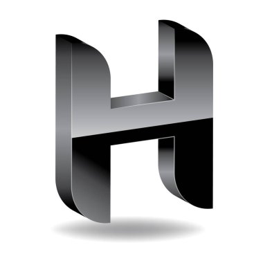 w harfi 3 boyutlu illüstrasyon