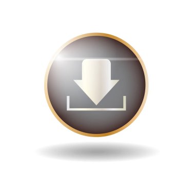 indirme düğmesi simgesi vektörü