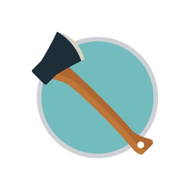 Çizgi film balta simgesinin vektör çizimi