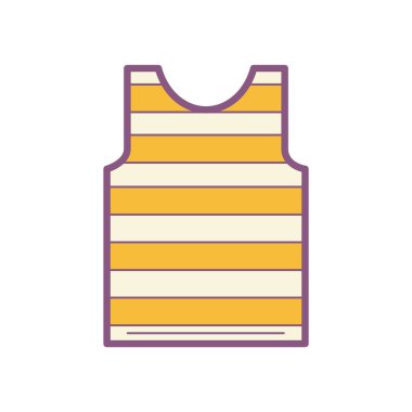 Uzun bir gölge çizgisi kıyafet sanatının vektör çizimi