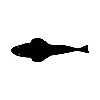 balık simgesi vektör illüstrasyonu