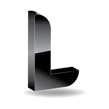 Beyaz arkaplan üzerinde w harfi. 3d illüstrasyon