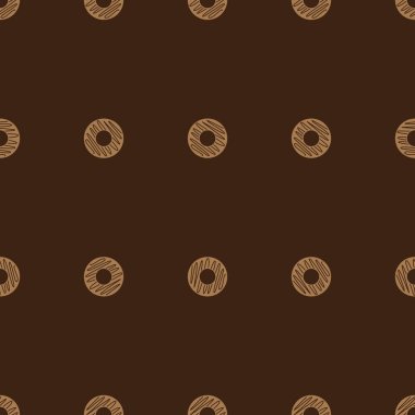 Donut deseni arka plan biçimlendirilmiş vektör illüstrasyonu