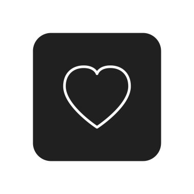 Kalp ikonu vektör illüstrasyonu