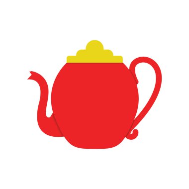 çaydanlık simgesi vektör illüstrasyonu