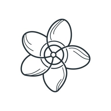 Çiçek düzlüğü simgesi, vektör illüstrasyonu