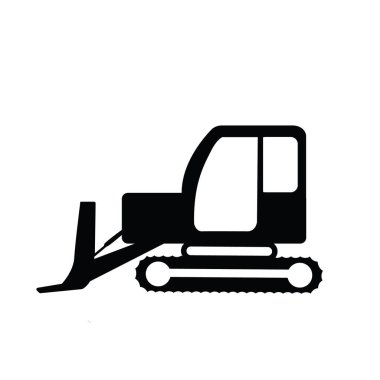 Forklift kamyon simgesi beyaz arkaplanda izole edildi