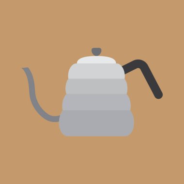 Açık arkaplanda düz bir çaydanlık simgesi