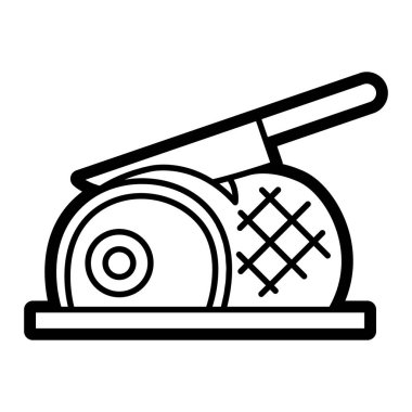 Bıçaklı et, tasarım vektörü çizimi