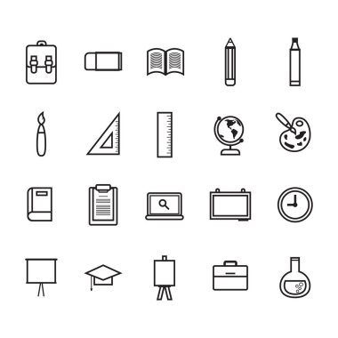 kedi yassı simgesi, vektör illüstrasyonu