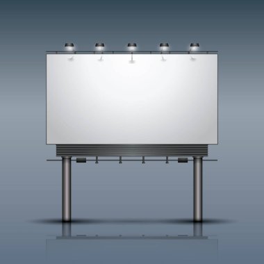 Beyaz reklam panosunun vektör illüstrasyonu