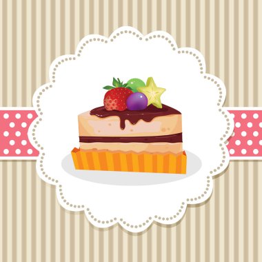 Bir pastanın vektör illüstrasyonu