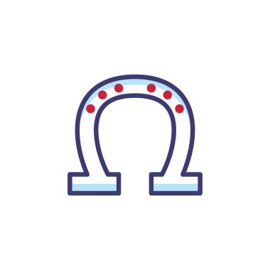 Demir at nalı düz simgesi, vektör çizimi