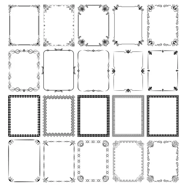 Vector Conjunto Marcos Decorativos — Archivo Imágenes Vectoriales