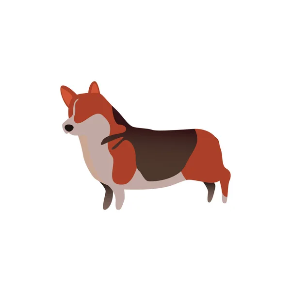 Icono Perro Estilo Dibujos Animados Aislado — Vector de stock