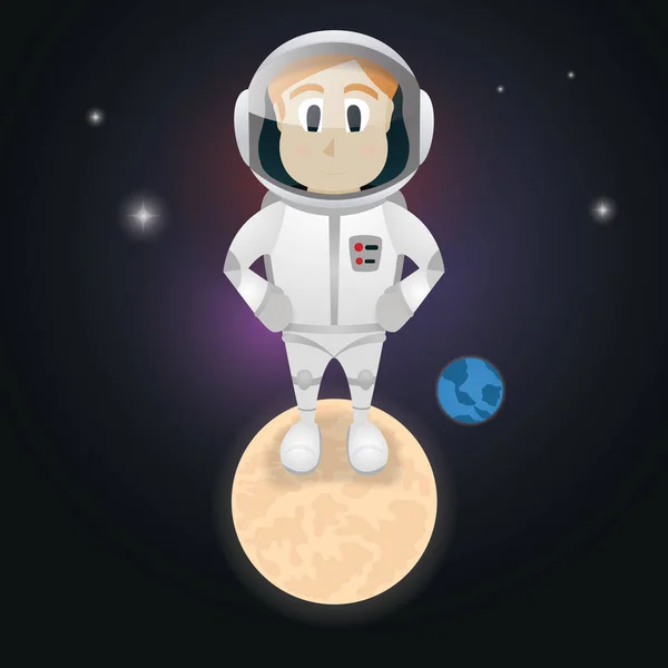 Astronauta Desenho Ilustração Vetorial —  Vetores de Stock