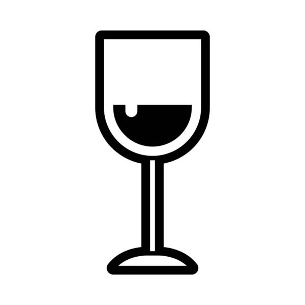 Şarap Cam Ikonu Vektör Illüstrasyon Grafik Tasarımı — Stok Vektör