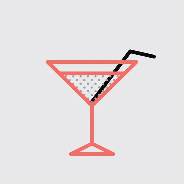 Cocktail Verre Illustration Vectorielle — Image vectorielle