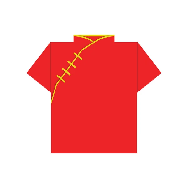 Vector Ilustración Camiseta Roja — Vector de stock