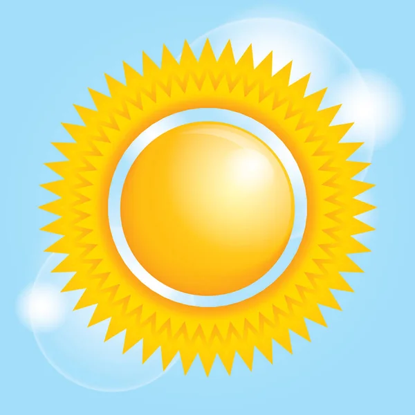 Значок Сонця Вигляді Кола — стоковий вектор