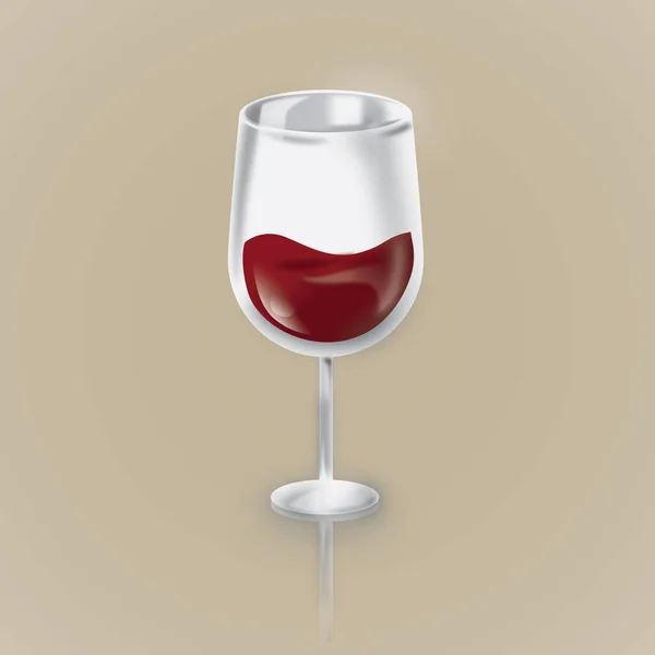 Weinglas Vektorillustration — Stockvektor