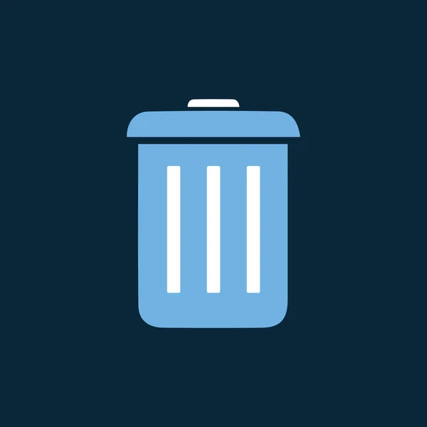 Çöp Kutusu Simgesi Vektör Illüstrasyonu — Stok Vektör