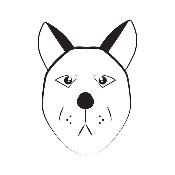 Hund Platt Ikon Vektor Illustration — Stock vektor