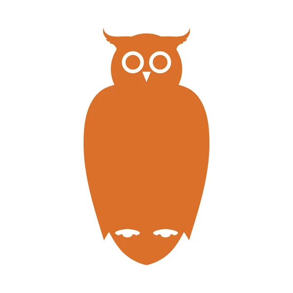 Owl Flat Icon Vector Illustration — Stock Vector