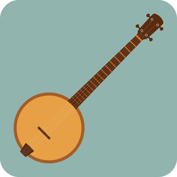 Ícone Ilustração Vetor Banjo — Vetor de Stock