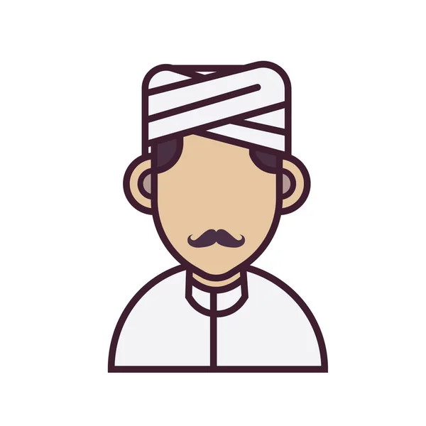 Hombre Avatar Con Una Máscara Una Gorra Soldado Ilustración Vectorial — Vector de stock