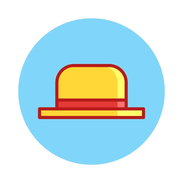 Sombrero Icono Estilo Plano Aislado Sobre Fondo Blanco Verano Símbolo — Vector de stock